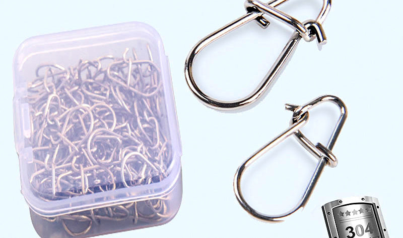 Stainless Steel Fishing Snap Connectors, Sizes 00–3 – product photo