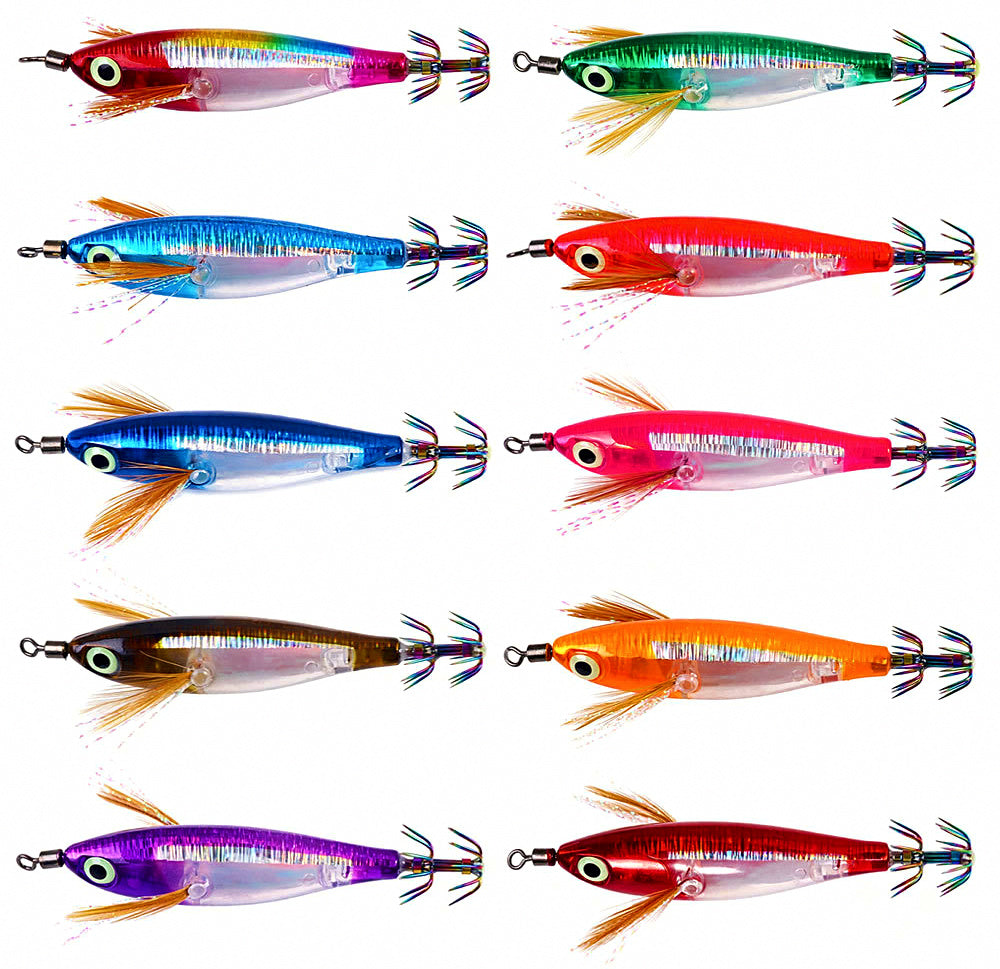 Glow Squid Jig, Wood Shrimp Lure, 8 cm 5.5 g (0.2 oz) – product photo