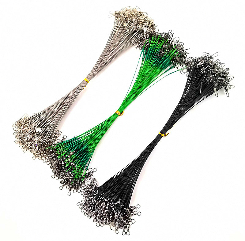 Steel Wire Leader with Swivel and Snap, 10–30 cm (3.9–11.8 in) – product photo