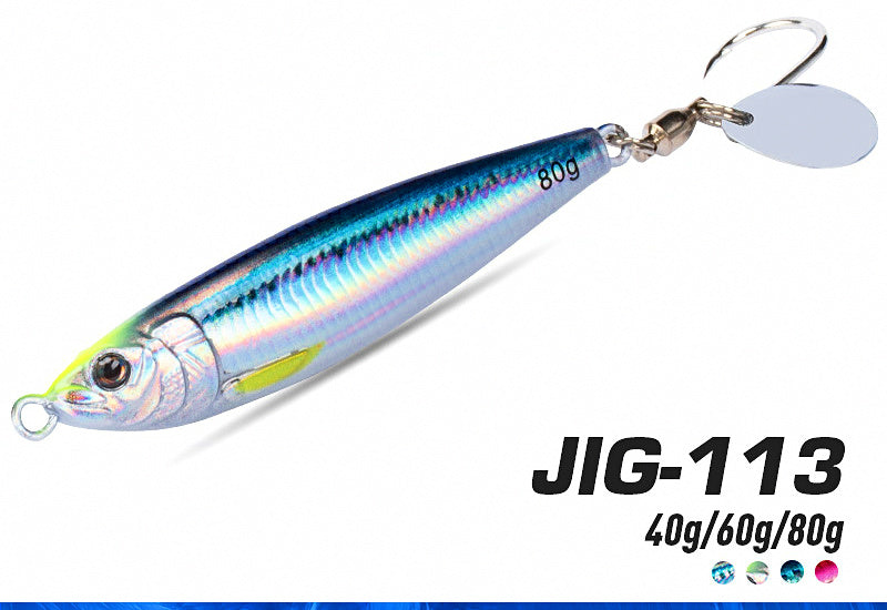 Metal Jig, 40/60/80 g (1.4/2.1/2.8 oz), Bare or With Hooks – product photo