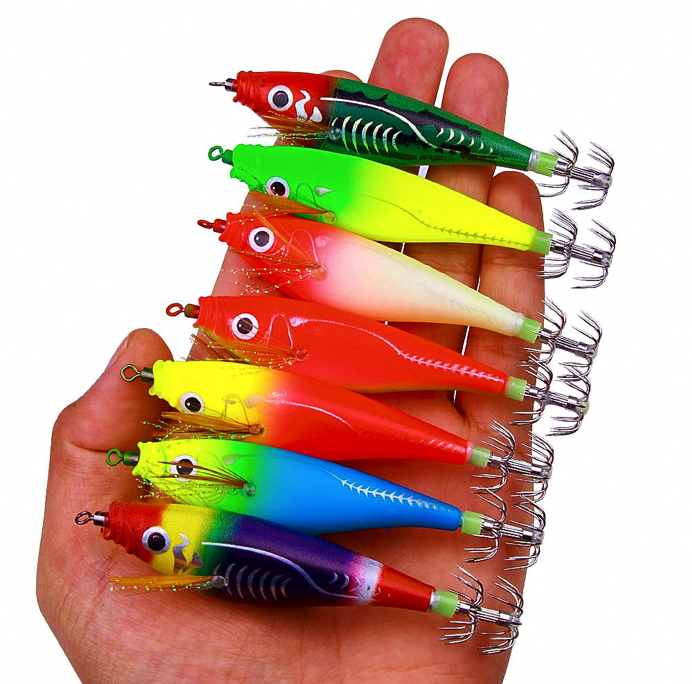 Wooden Shrimp Squid Jig (Ebi), 9.5 cm, 10 g (0.35 oz) – product photo