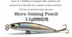 Slow Sinking Pencil Lure, 3.2–11 g (0.11–0.39 oz) – product photo