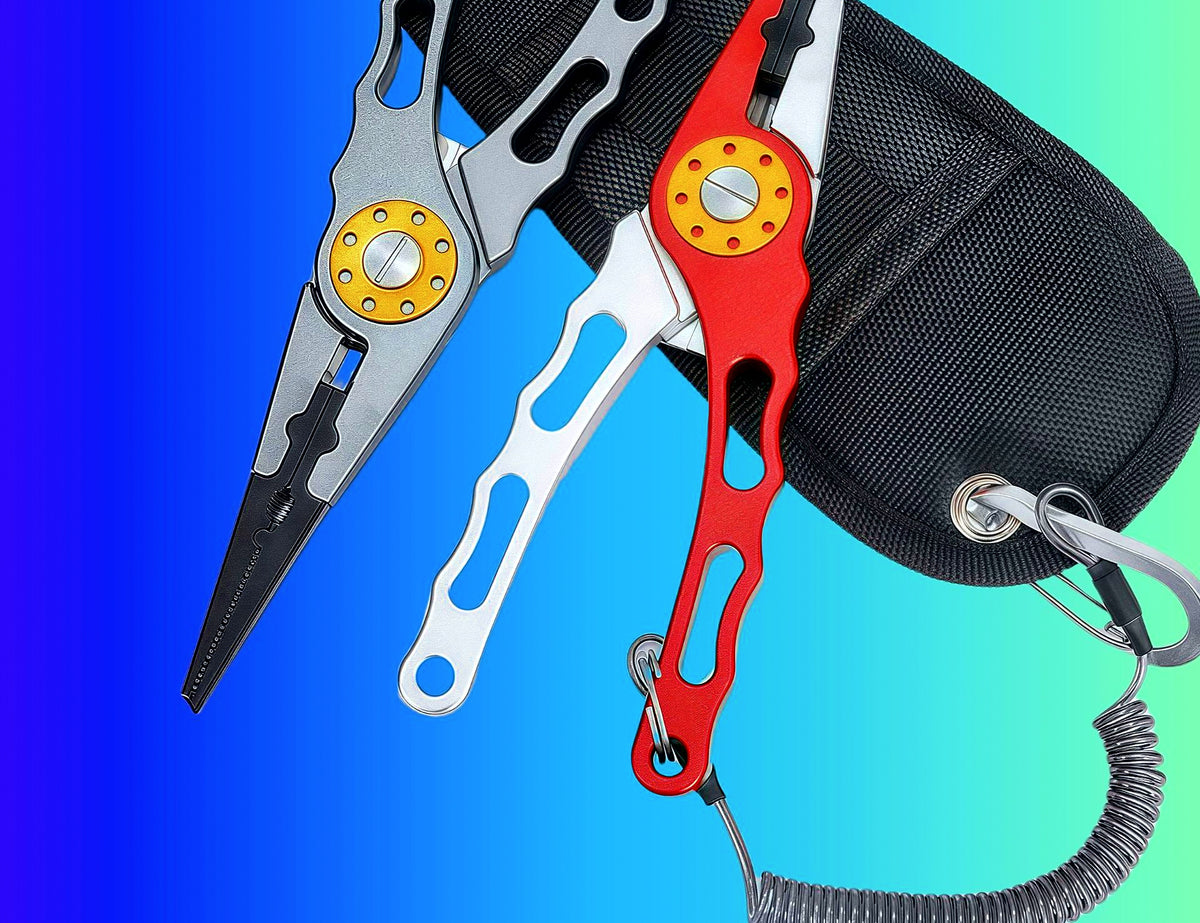 Aluminum Fishing Pliers with Split Ring Tool & Fish Grip – product photo