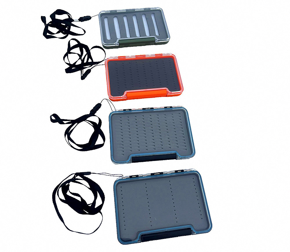 Single-Layer Waterproof Fly Box, Clear Lid, Foam Insert – product photo