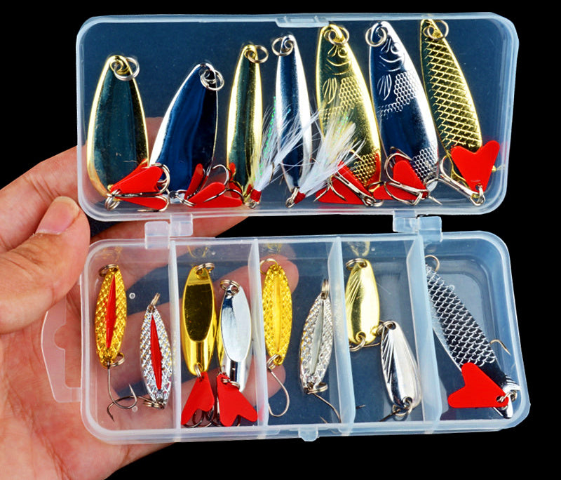 17-Piece Casting Spoon & VIB Lure Set, Single Hook – product photo