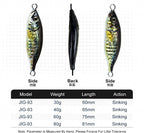 Shore Casting Metal Jig, 30–100 g (1.1–3.5 oz), UV Glow – product photo