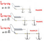 Wire Leader Treble Hook Stinger Rig with Weights, Size 1 – product photo