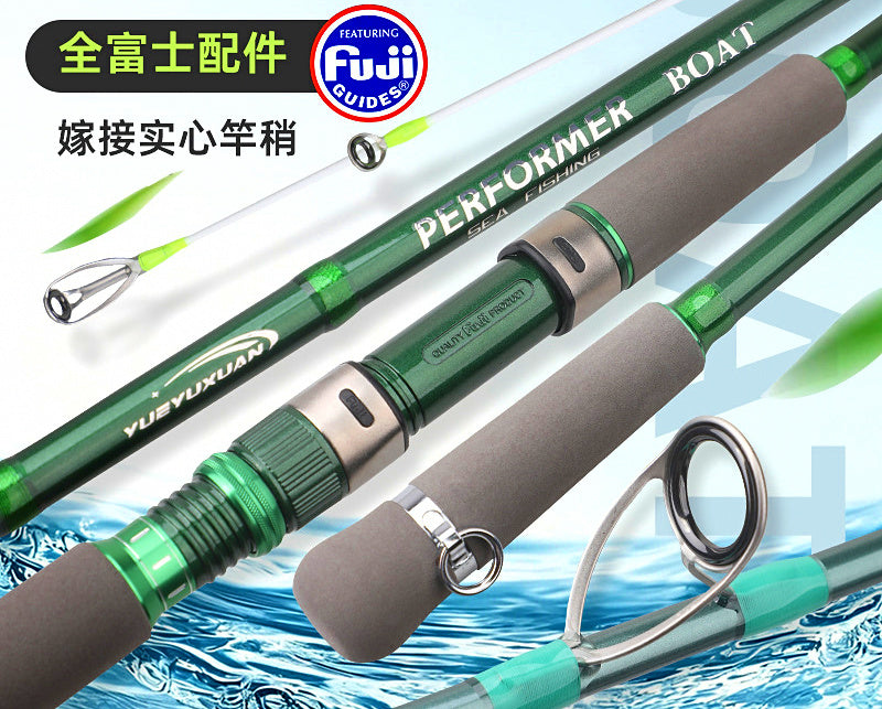2-Piece Carbon Boat Fishing Rod, Glow Tip, 1.98–2.7 m – product photo