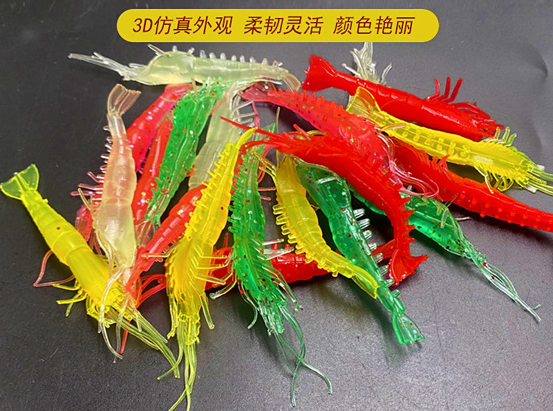 Soft Shrimp Lure with Hook Slot, Bionic Prawn Bait – product photo