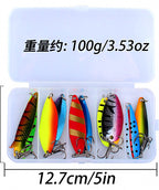 Metallic Sequin Spoon Lure Set, Treble Hooks, Multicolor – product photo