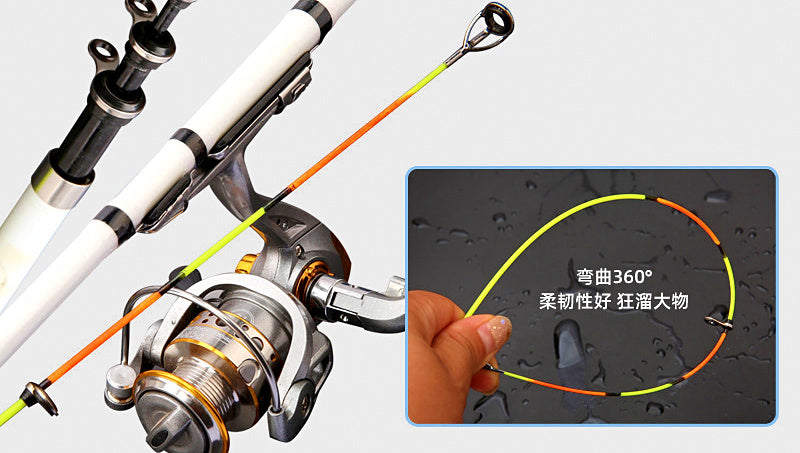 Telescopic Fiberglass Rock Fishing Rod, 1.5–3 m (4.9–9.8 ft) – product photo