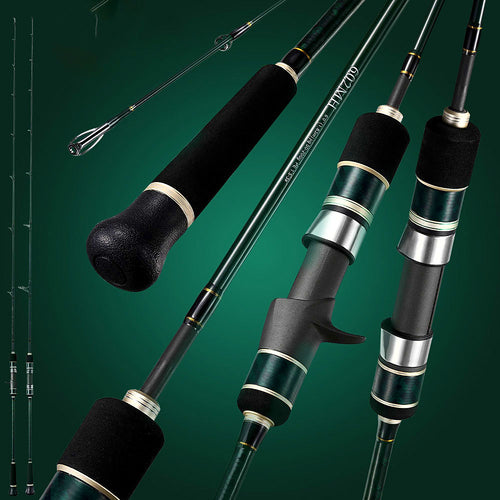 Solid Carbon Slow Pitch Jig Rod, 2-Piece Boat Rod, 1.8–1.98 m – product photo