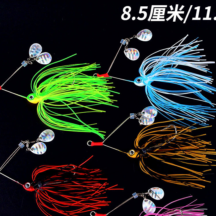 Willow Leaf Sequin Lure with Silicone Skirt, Lead Head – product photo