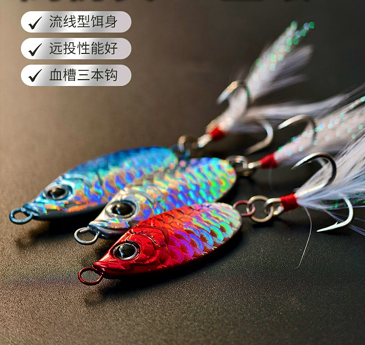 Thumb Metal Jig, Feathered Treble Hook, 5–20 g (0.18–0.71 oz) – product photo