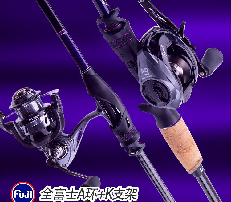 Carbon Bass Lure Rod & Reel Combo, 6.3–7.1 ft (1.92–2.16 m) – product photo