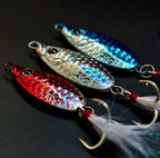 Mini Metal Jig, Feathered Treble Hook, 5–20 g (0.18–0.71 oz) – product photo