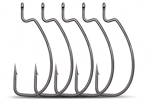 Wide Gap Offset Worm Hook, Teflon, Sizes 2 to 7/0 – product photo