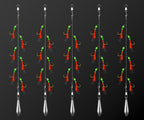 Fish Skin Hook Rig, 6-Hook Bait Rig Set, Optional Sinker – product photo