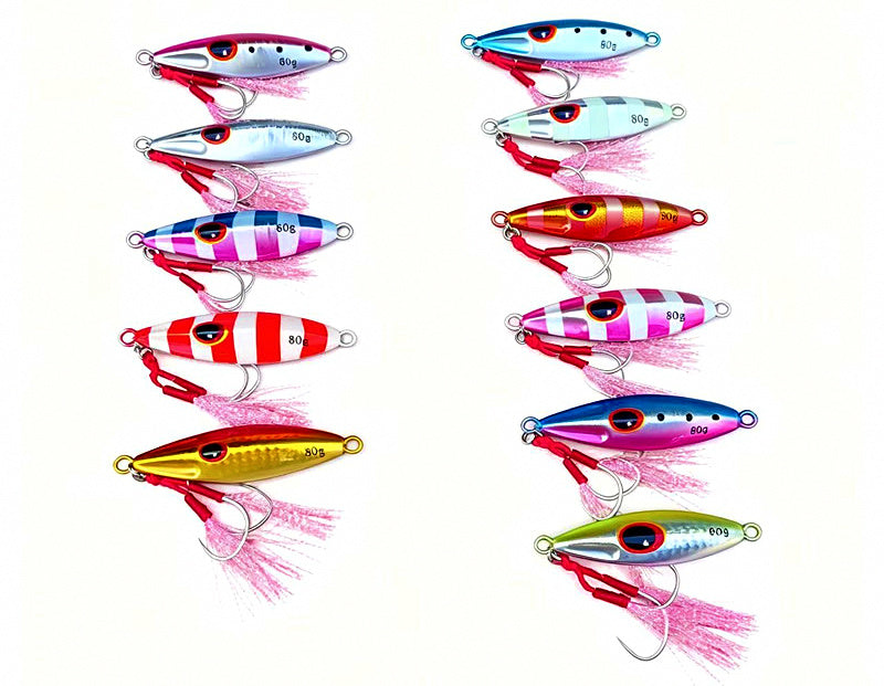 Slow Pitch Jig, 20–150 g (0.7–5.3 oz), Glow & Laser Colors – product photo