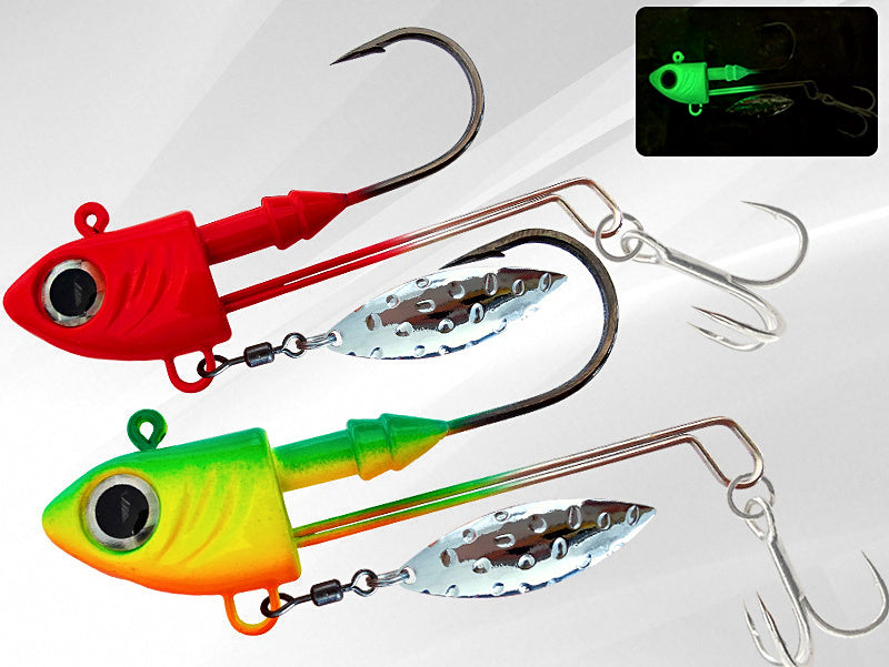 Lead Head Jig with Spinner Blade & Treble Hook, 10–40 g – product photo