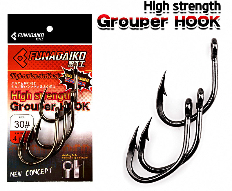 Deep Sea Grouper Hooks, Giant Gentian & Eagle Claw Style – product photo