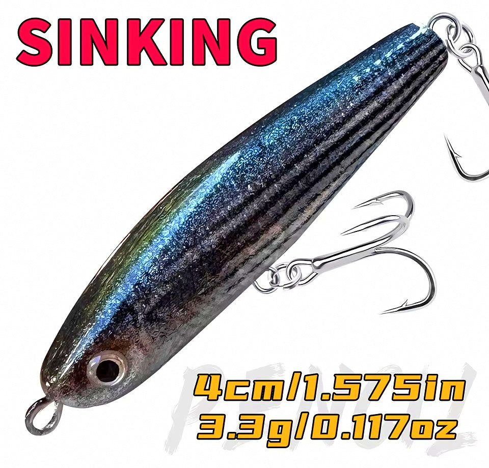 Sinking Pencil Lure, 40 mm (1.6 in) 3.3 g (0.12 oz) – product photo