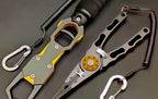 Aluminum Fish Gripper with Scale, 50 lb (25 kg) & Pliers – product photo