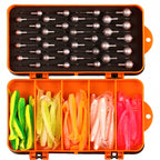 Double-Sided Tackle Box with Soft Bait & Jig Head Kit