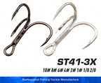 High Carbon Steel Treble Hooks, Size 10 to 2/0 – product photo