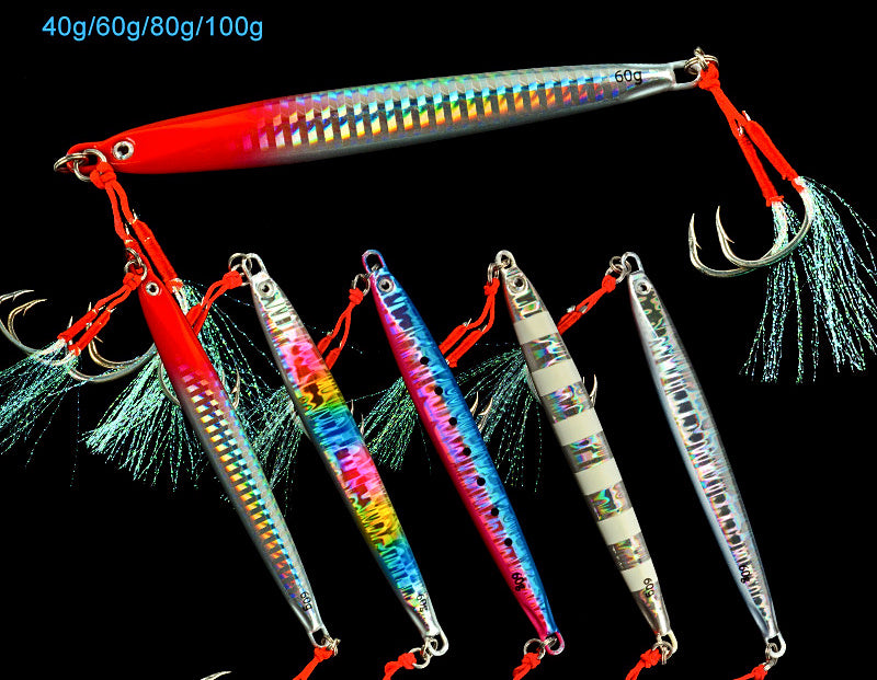Metal Jig, 40–100 g (1.4–3.5 oz), Bare or Double Assist Hooks – product photo
