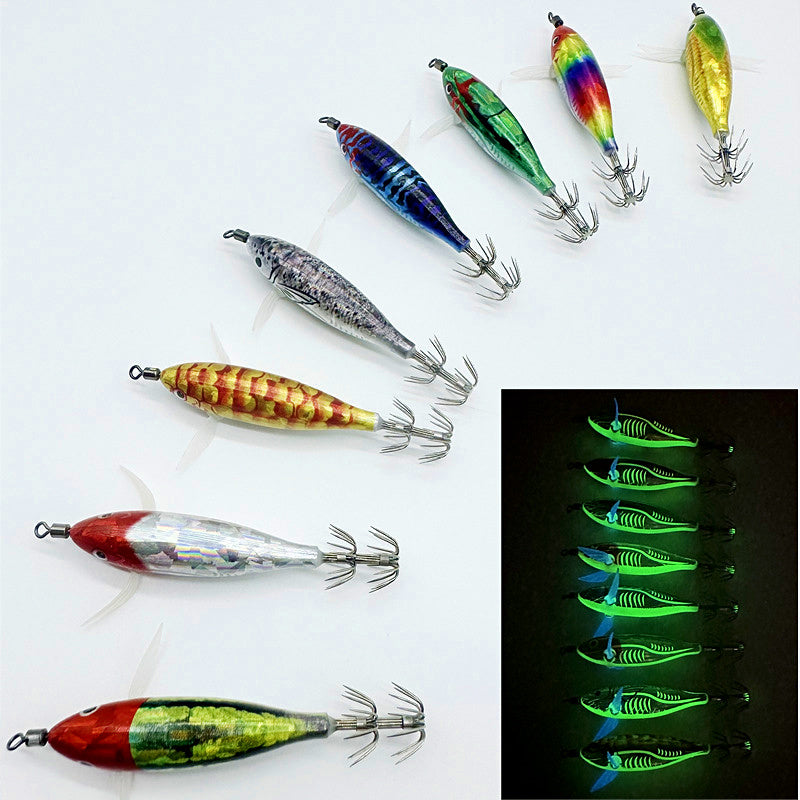 Glow Egi Squid Jig, 7.5 cm, 5 g (0.18 oz) Wood Shrimp – product photo