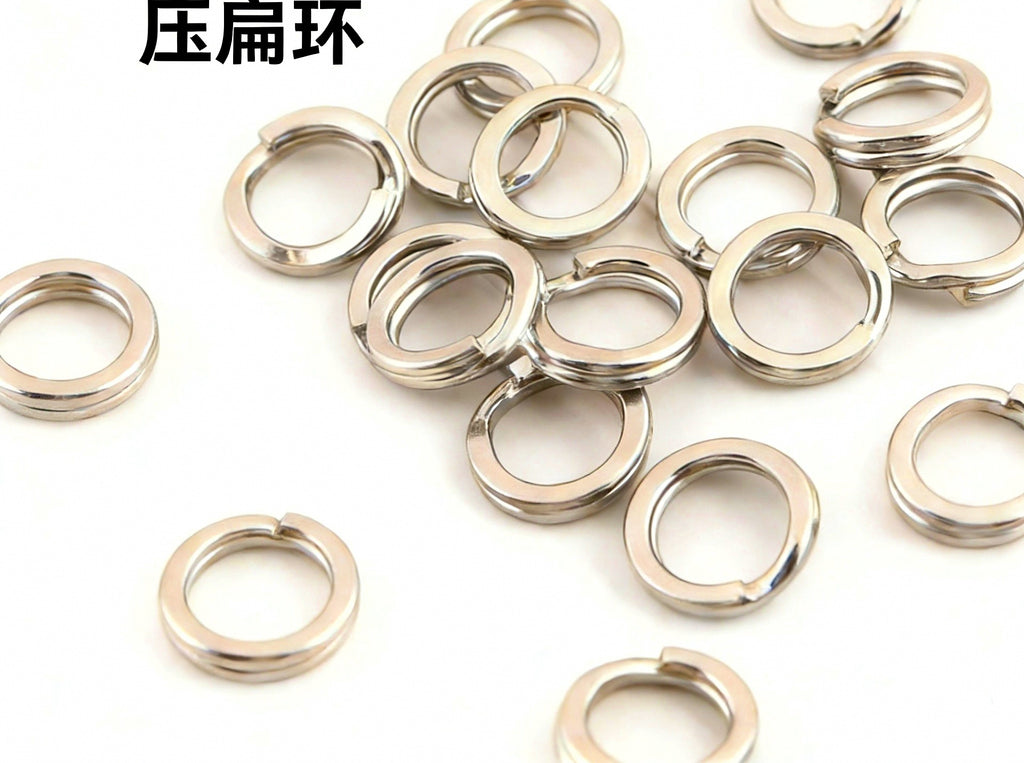 Flattened Double Split Rings, Size 00–8, Lure Connectors – product photo