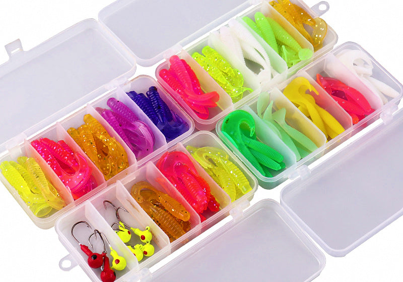 T-Tail Swimbait & Lead Jig Head Hook Set – product photo