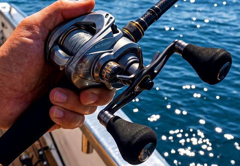 Aluminum Baitcasting Reel, 6.5:1, 7 Bearings, 243 g (8.6 oz) – product photo
