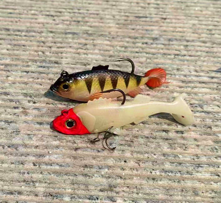 Soft Swimbait Lure, 15 g (0.5 oz), Glow Red Head or Pink – product photo