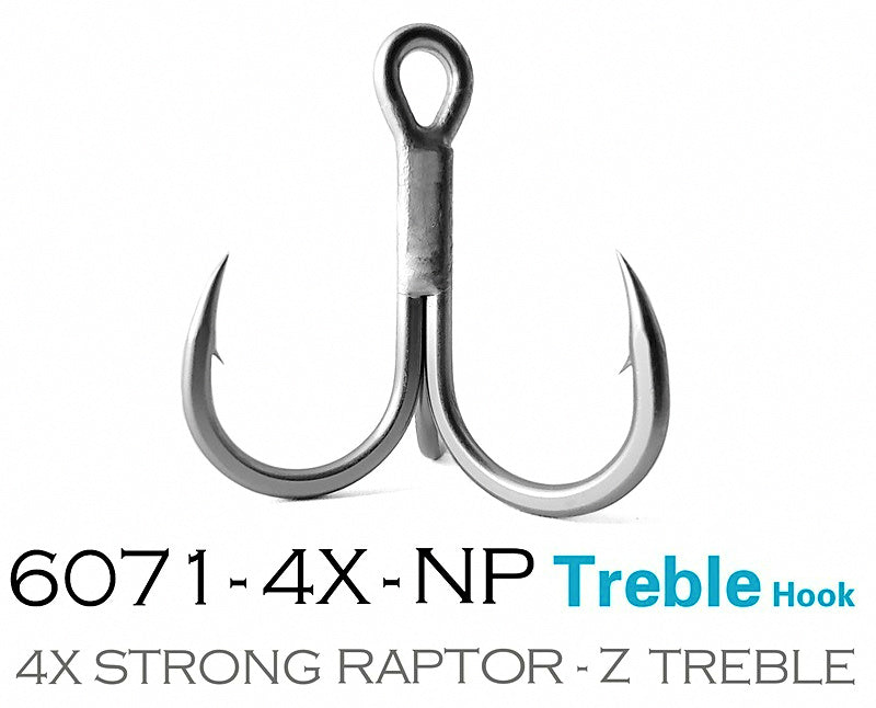 4X Treble Hooks for Saltwater Jigs, Sizes 8 to 2/0 – product photo