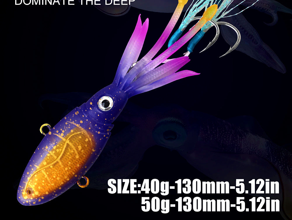 Squid Jig with Hooks, 130 mm, 40 g (1.4 oz) & 50 g (1.8 oz) – product photo