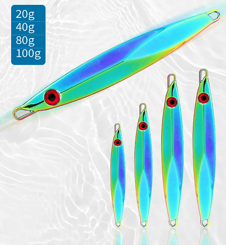 Long Cast Metal Jig, 20–120 g (0.7–4.2 oz), Silver & Multicolor – product photo