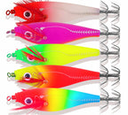 Glow Squid Jig Wood Shrimp with Rattle, 80 mm, 7.5 g (0.26 oz) – product photo
