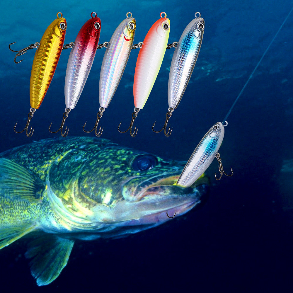 Micro Floating Pencil Lure, Long Cast, 3 Treble Hooks – product photo