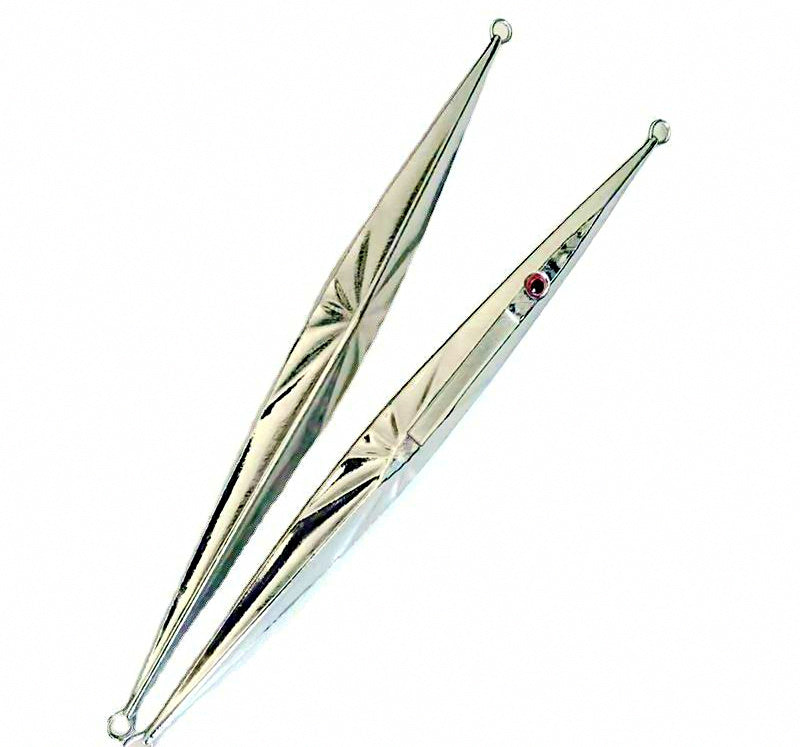 Long Silver Slow Pitch Jig, 100–600 g (3.5–21 oz) – product photo