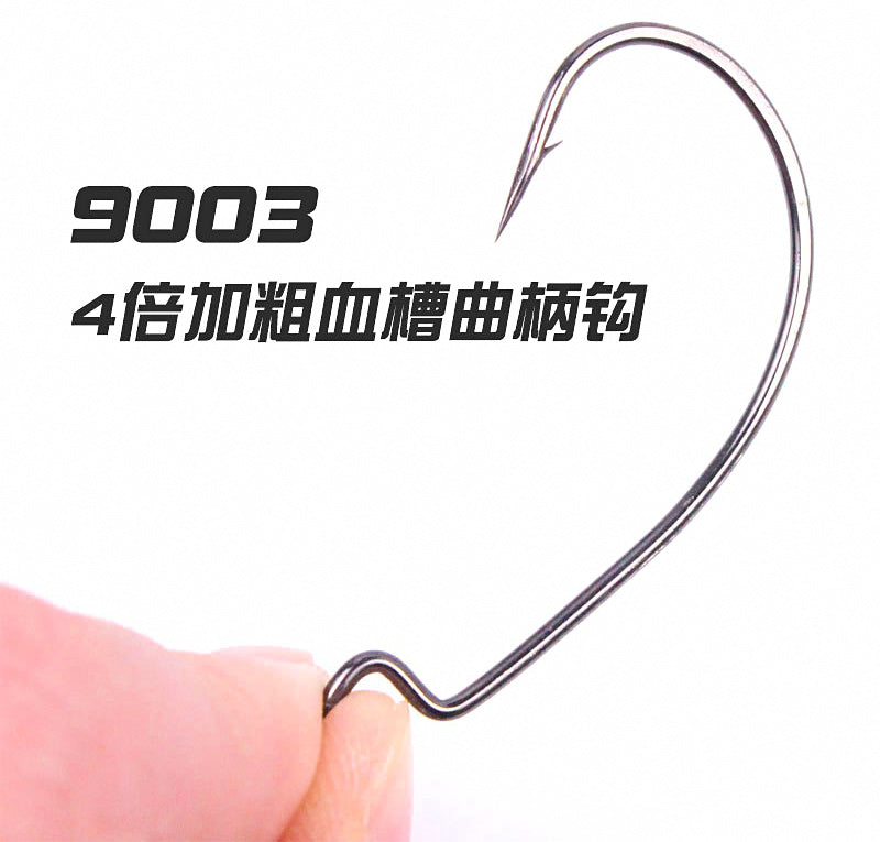 Extra Strong Offset Worm Hooks, Bulk, Sizes 4 to 4/0 – product photo