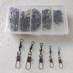 Barrel Swivel & Safety Snap Assortment, 50 pc, Sizes 2-10 – product photo