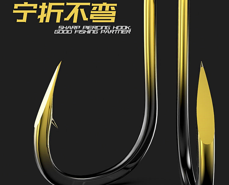 Iseni & Izu Barbed Fishing Hooks, Black Gold, Bulk – product photo