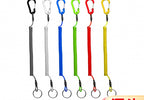 Coiled Fishing Pliers Lanyard with Carabiner, Steel Wire Core – product photo