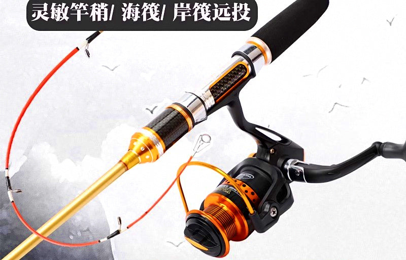 Short Soft-Tip Carbon Fishing Rod, 0.9–1.1 m (3–3.6 ft) – product photo