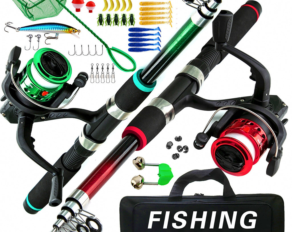 Kids Beginner Spinning Rod & Reel Combo, Fiberglass – product photo