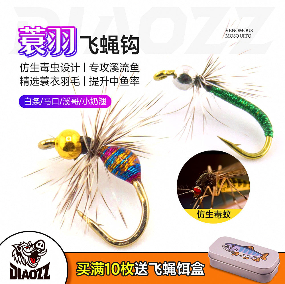 Hackle Midge Fly, Barbed Hook, Sizes 12–18 – product photo