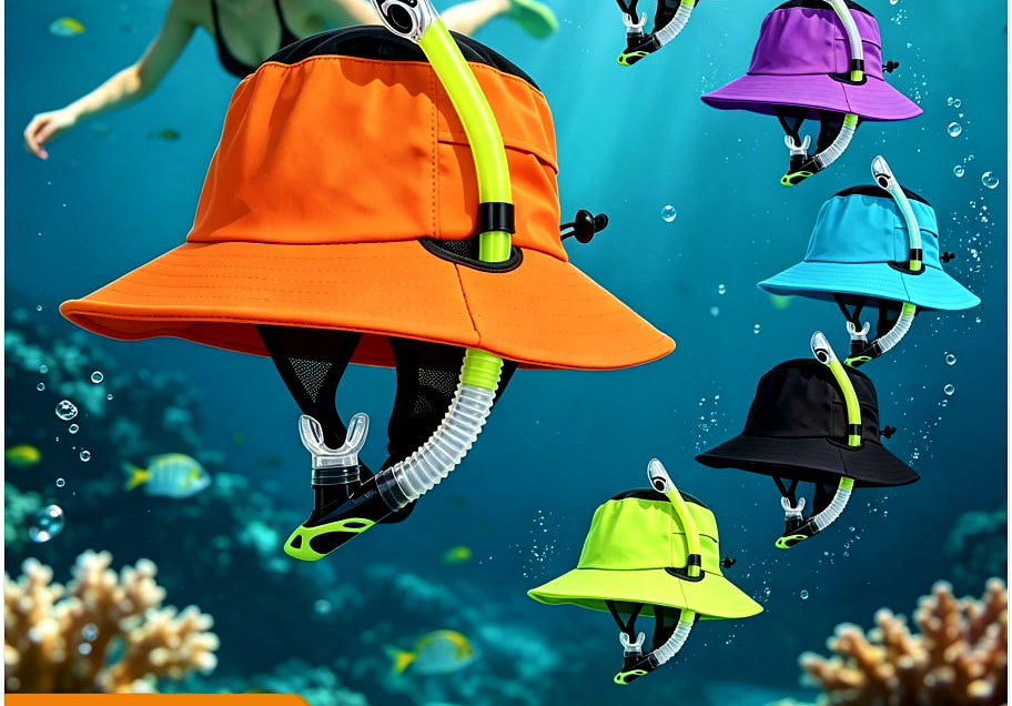 Sun Bucket Hat with Snorkel Slot, One Size 56-60 cm – product photo