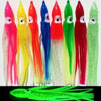 Glow Octopus Skirt Lures, 6/9/12 cm (2.4/3.5/4.7 in)